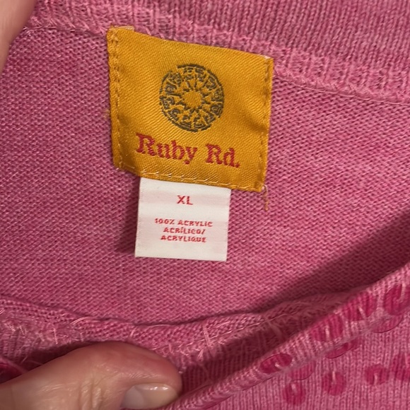 Valentine's!!! Ruby Red- pink - 2 piece with sequins/cardigan/flower design - Picture 6 of 12